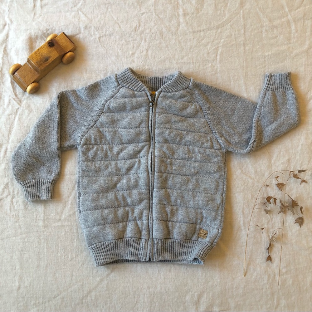 Zara cotton zip up sweater